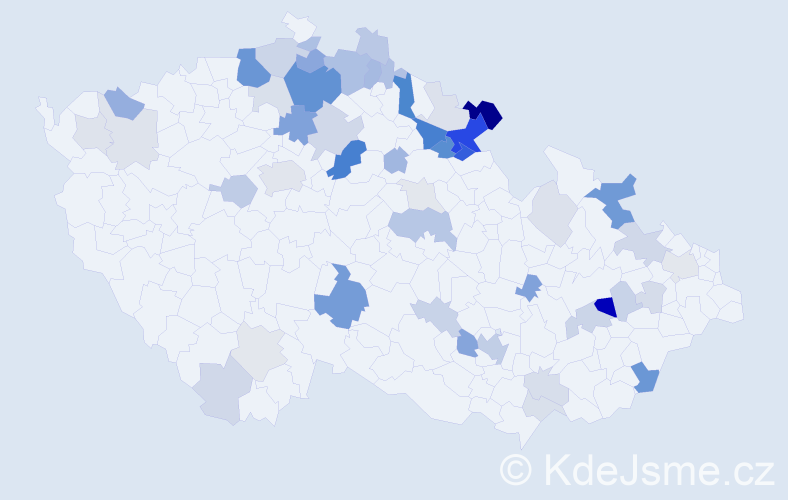 Příjmení: 'Házová', počet výskytů 149 v celé ČR