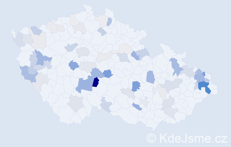 Příjmení: 'Adamovský', počet výskytů 204 v celé ČR