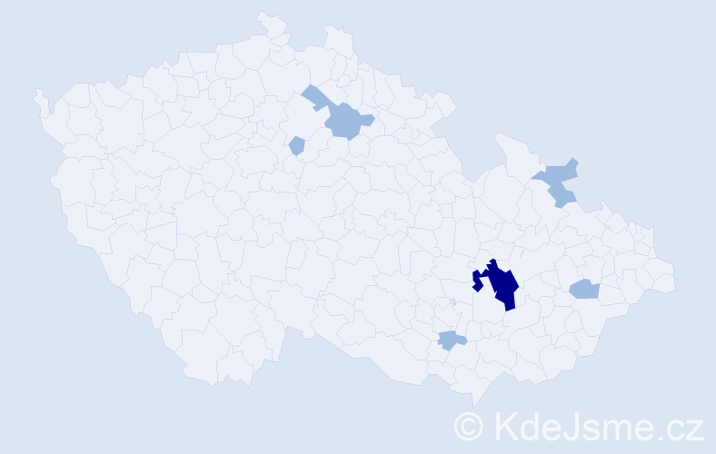 Příjmení: 'Balvan', počet výskytů 10 v celé ČR