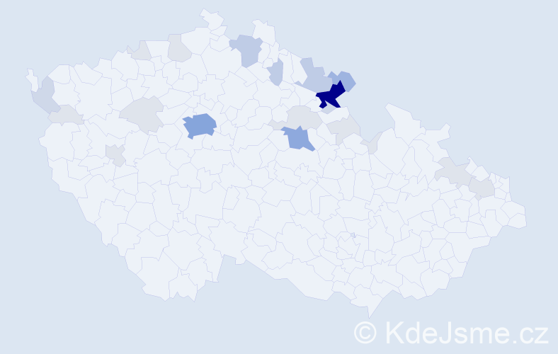 Příjmení: 'Bitnarová', počet výskytů 71 v celé ČR