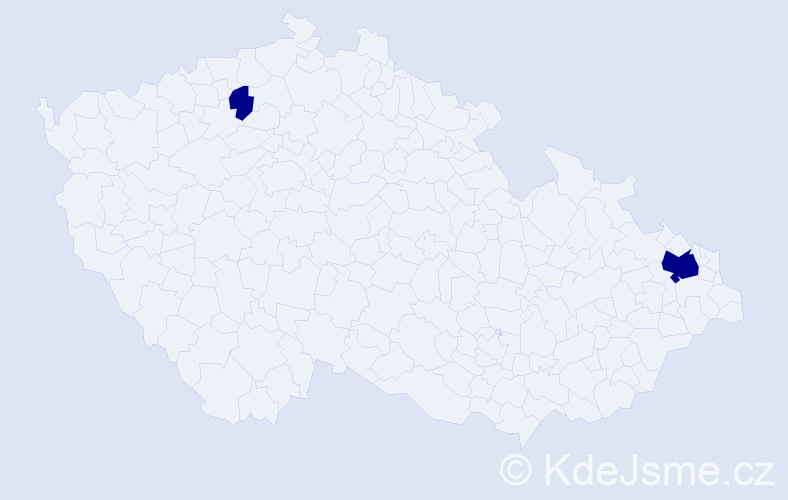 Příjmení: 'Karpjuk', počet výskytů 2 v celé ČR