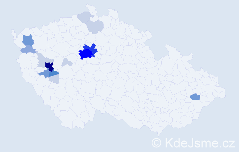 Příjmení: 'Krpejšová', počet výskytů 54 v celé ČR
