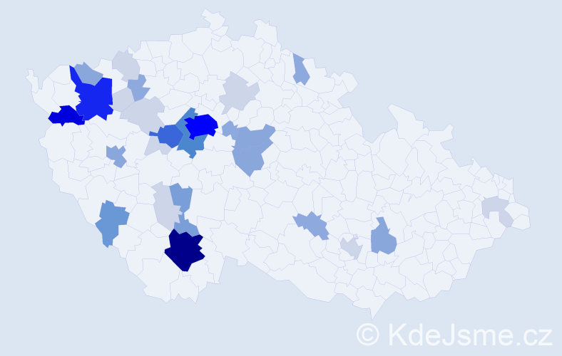 Příjmení: 'Psohlavec', počet výskytů 106 v celé ČR