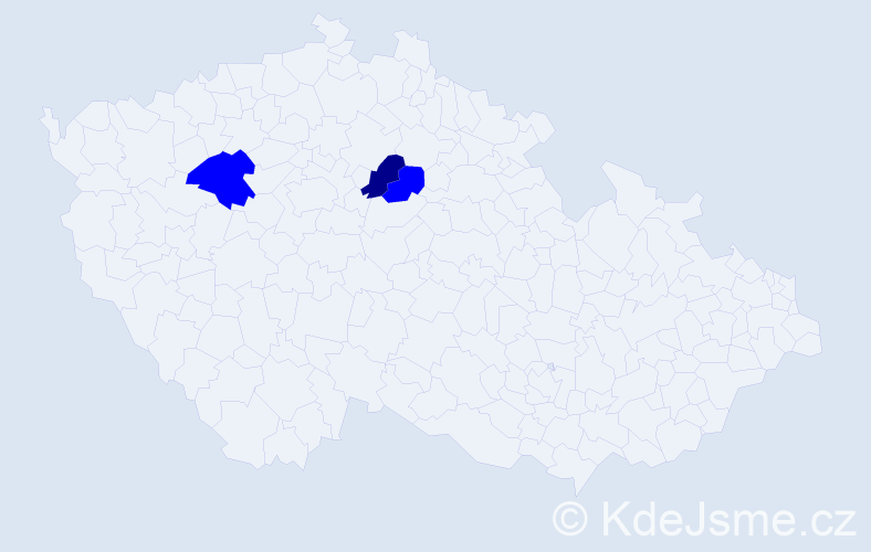 Příjmení: 'Bajora', počet výskytů 4 v celé ČR