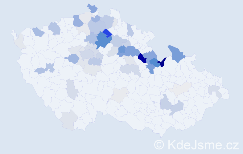 Příjmení: 'Jireš', počet výskytů 244 v celé ČR
