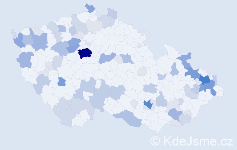 Příjmení: 'Sabo', počet výskytů 273 v celé ČR