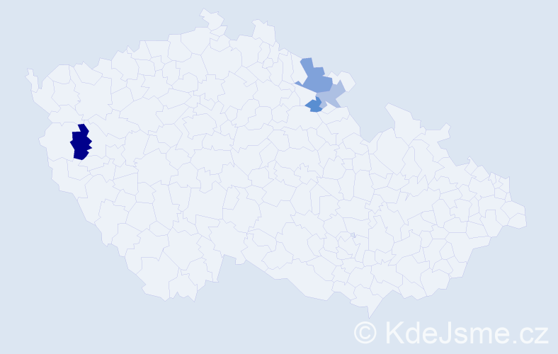 Příjmení: 'Pöllner', počet výskytů 6 v celé ČR