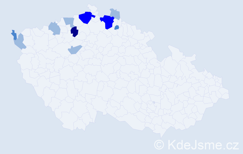 Příjmení: 'Nesvarba', počet výskytů 19 v celé ČR