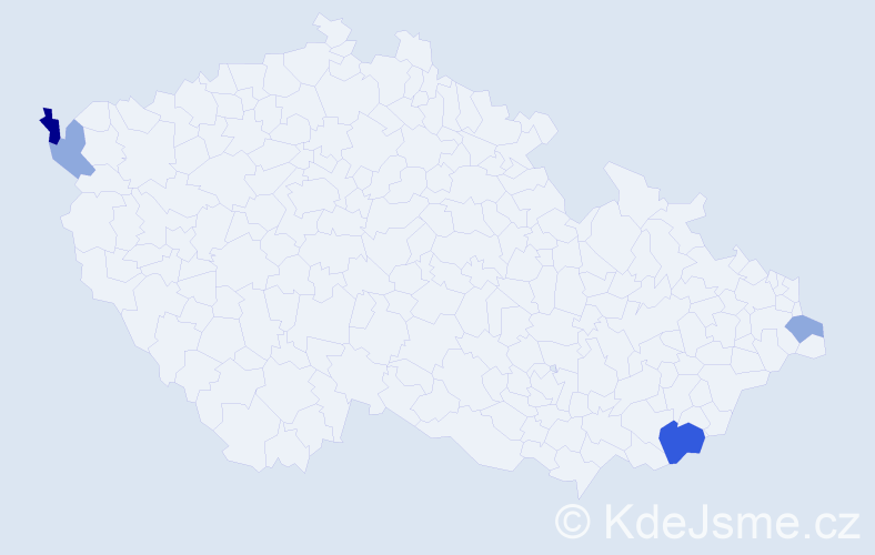 Příjmení: 'Flajsová', počet výskytů 10 v celé ČR