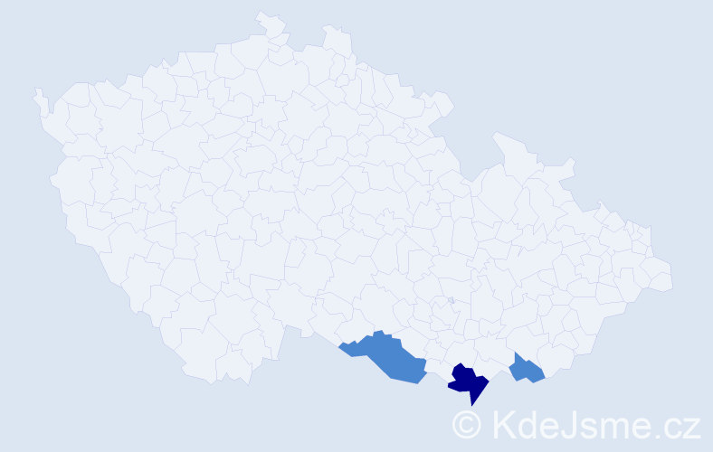 Příjmení: 'Teleszová', počet výskytů 8 v celé ČR