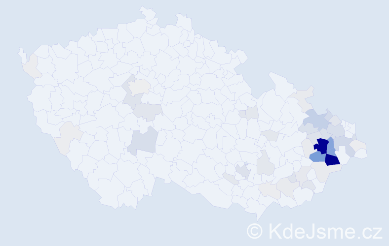 Příjmení: 'Kramolišová', počet výskytů 279 v celé ČR