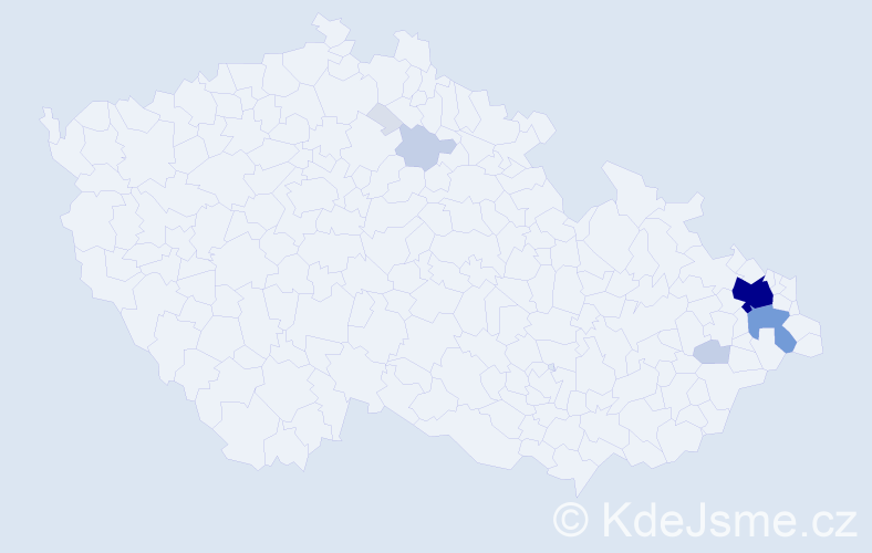 Příjmení: 'Kašperlík', počet výskytů 34 v celé ČR