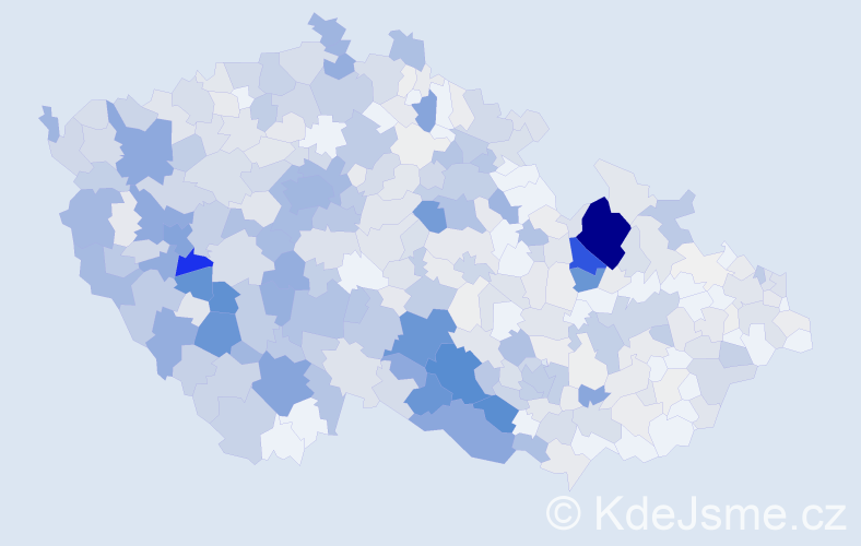 Příjmení: 'Diviš', počet výskytů 2255 v celé ČR