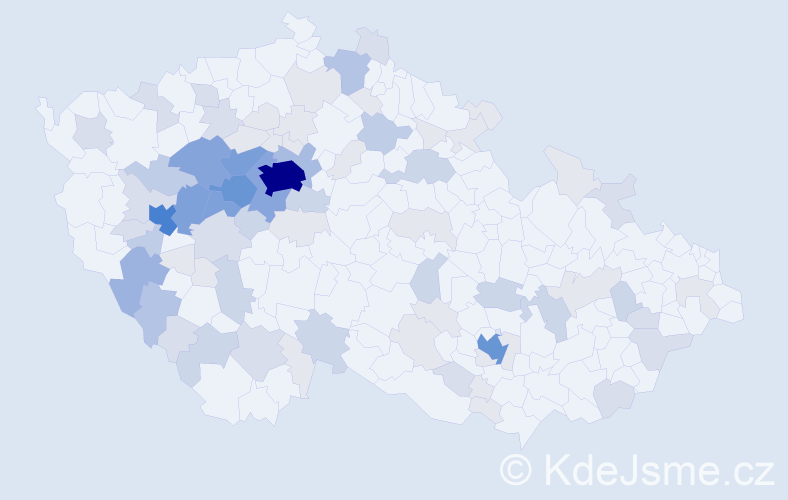 Příjmení: 'Houbová', počet výskytů 264 v celé ČR