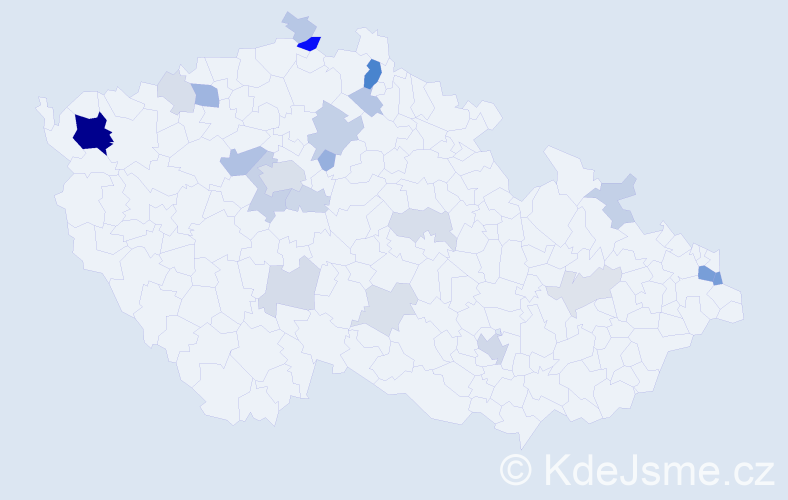 Příjmení: 'Hajdu', počet výskytů 69 v celé ČR