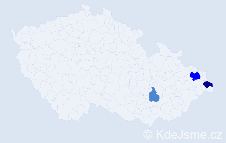 Příjmení: 'Potiorek', počet výskytů 13 v celé ČR