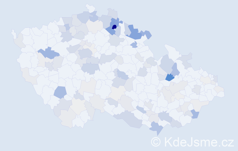 Příjmení: 'Hübner', počet výskytů 388 v celé ČR