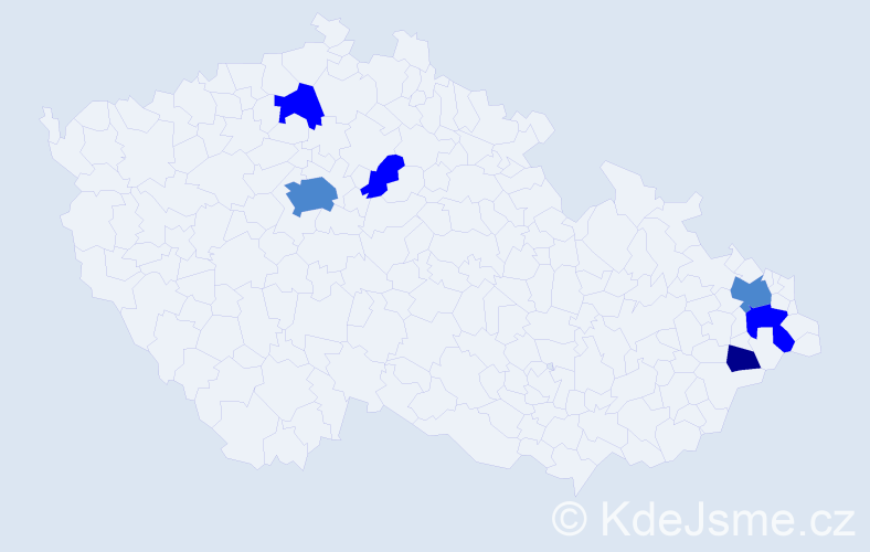 Příjmení: 'Dopater', počet výskytů 11 v celé ČR