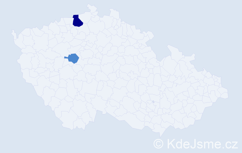 Příjmení: 'Pelin', počet výskytů 4 v celé ČR
