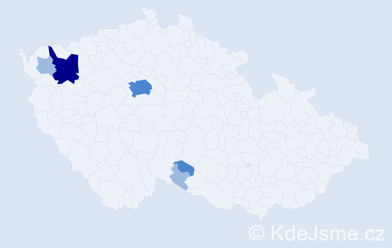 Příjmení: 'Raď', počet výskytů 10 v celé ČR