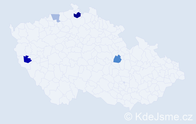 Příjmení: 'Ilčenko', počet výskytů 5 v celé ČR