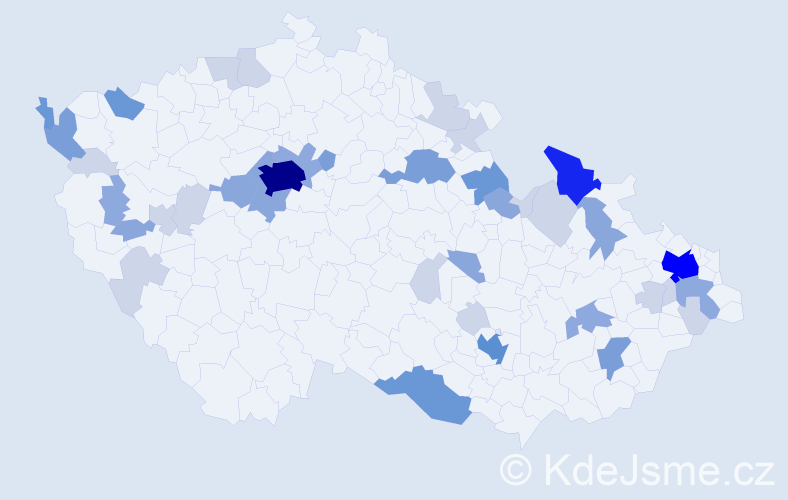 Příjmení: 'Franke', počet výskytů 118 v celé ČR
