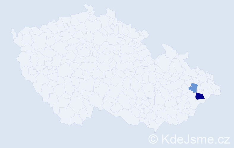 Příjmení: 'Pytr', počet výskytů 3 v celé ČR