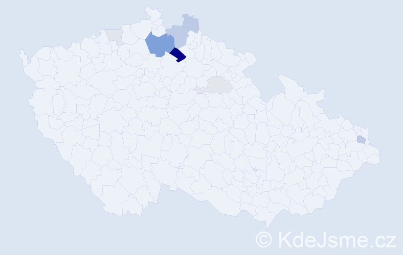 Příjmení: 'Zemenčíková', počet výskytů 23 v celé ČR