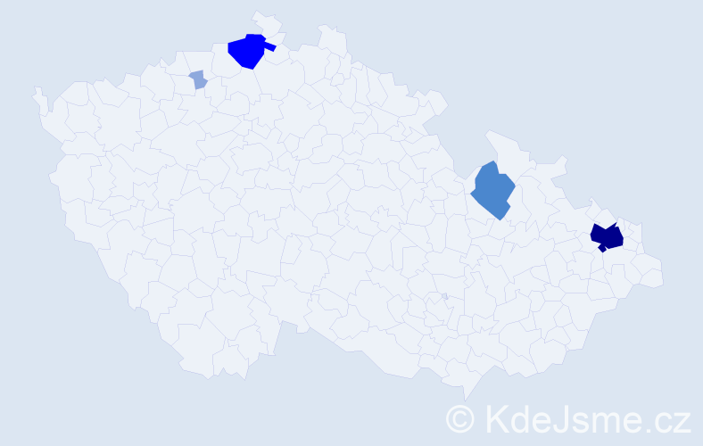 Příjmení: 'Franczyk', počet výskytů 14 v celé ČR