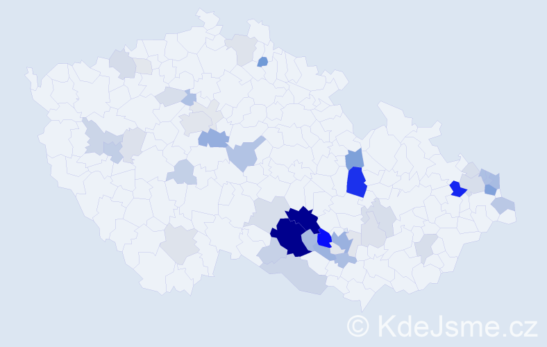 Příjmení: 'Šabacký', počet výskytů 189 v celé ČR