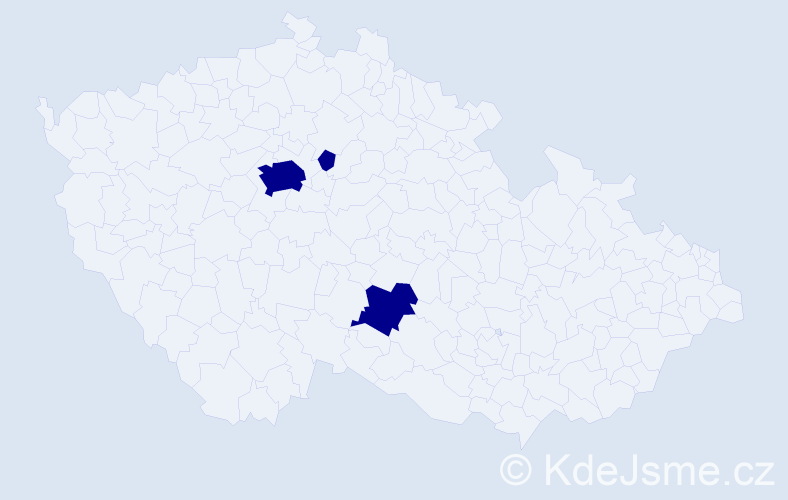 Příjmení: 'Prudyvus', počet výskytů 3 v celé ČR