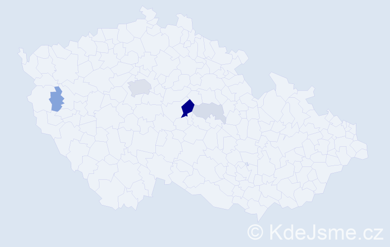 Příjmení: 'Percl', počet výskytů 15 v celé ČR