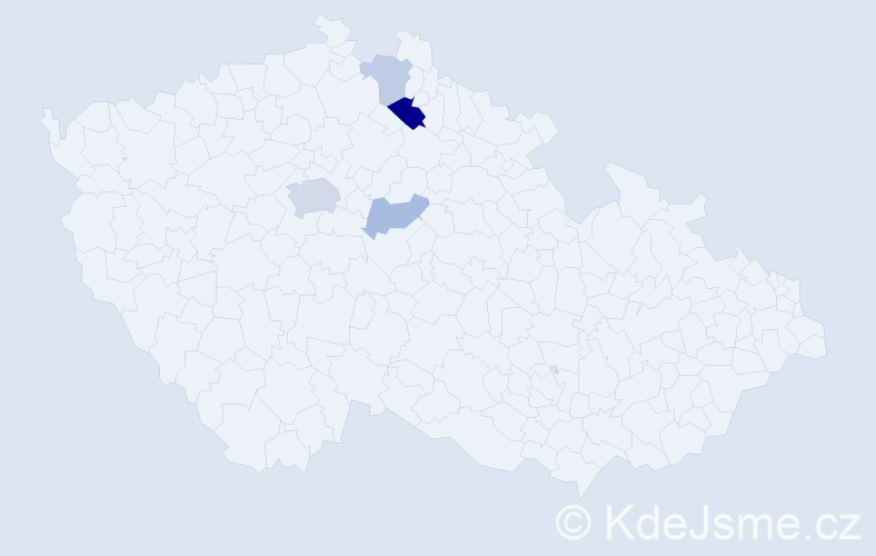 Příjmení: 'Telychko', počet výskytů 9 v celé ČR