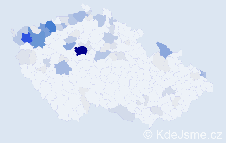 Příjmení: 'Beňáková', počet výskytů 302 v celé ČR