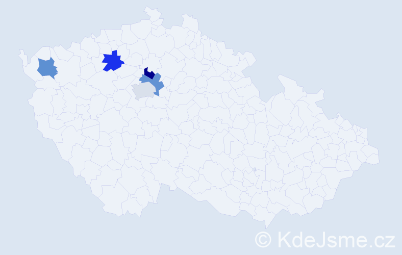 Příjmení: 'Podratzká', počet výskytů 5 v celé ČR