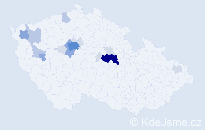 Příjmení: 'Kumperová', počet výskytů 47 v celé ČR