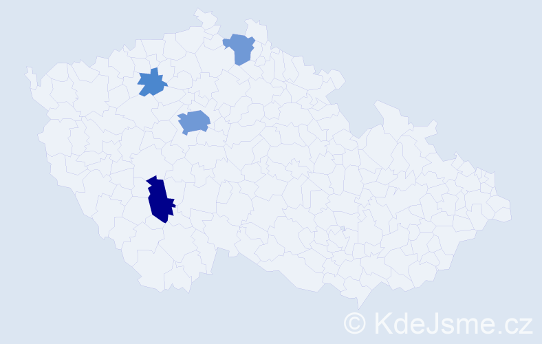 Příjmení: 'Kril', počet výskytů 13 v celé ČR