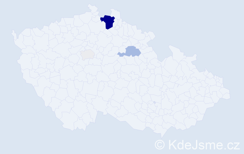 Příjmení: 'Kyksová', počet výskytů 16 v celé ČR