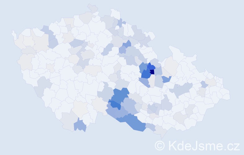 Příjmení: 'Štancl', počet výskytů 490 v celé ČR