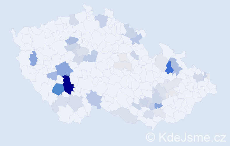 Příjmení: 'Zobalová', počet výskytů 153 v celé ČR