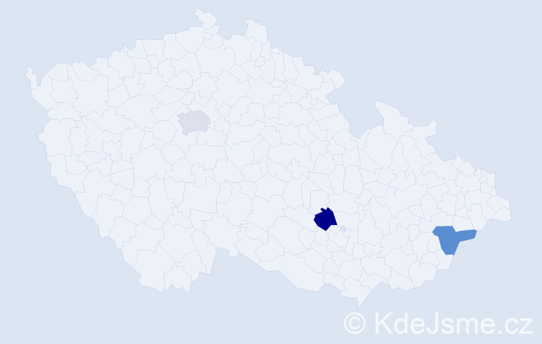 Příjmení: '"De Vita"', počet výskytů 3 v celé ČR