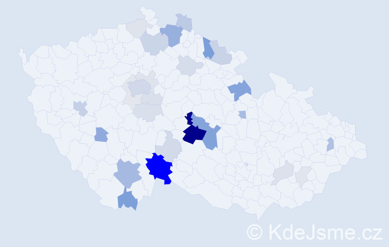 Příjmení: 'Frühbauerová', počet výskytů 98 v celé ČR