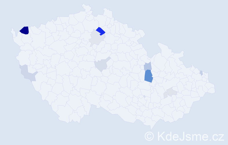 Příjmení: 'Satlerová', počet výskytů 19 v celé ČR