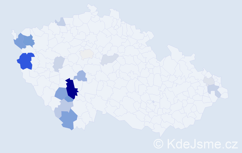 Příjmení: 'Brožáková', počet výskytů 47 v celé ČR