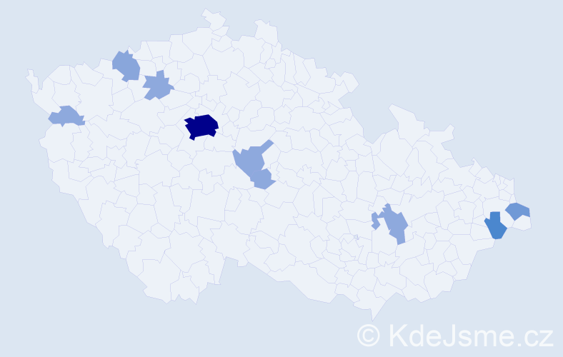 Příjmení: 'Kotyra', počet výskytů 23 v celé ČR