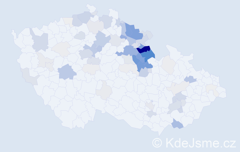 Příjmení: 'Tošovský', počet výskytů 329 v celé ČR
