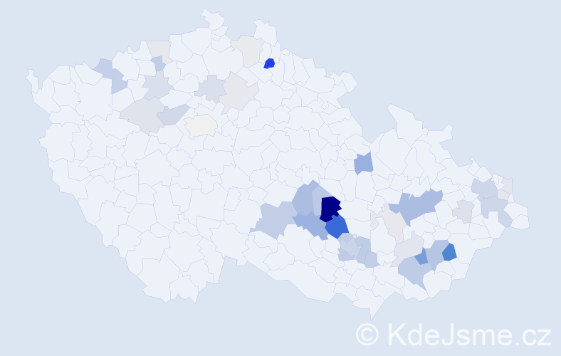 Příjmení: 'Skula', počet výskytů 103 v celé ČR