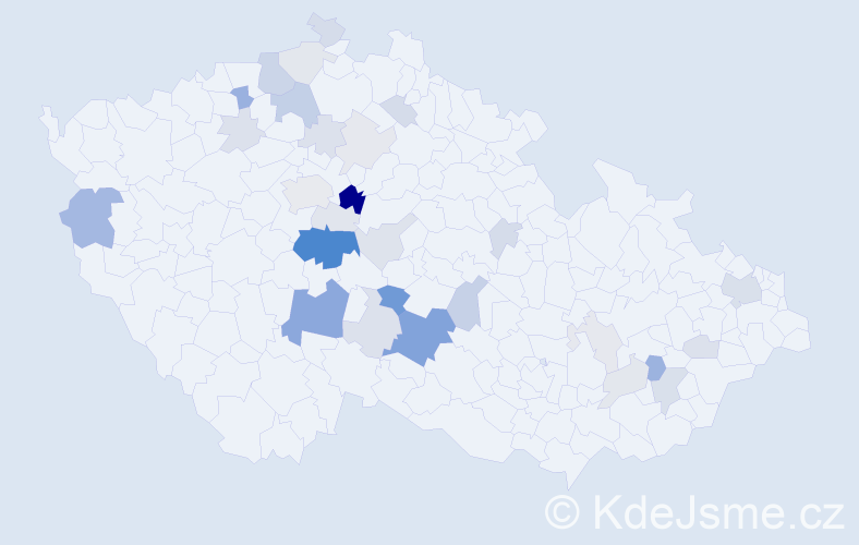 Příjmení: 'Páša', počet výskytů 90 v celé ČR