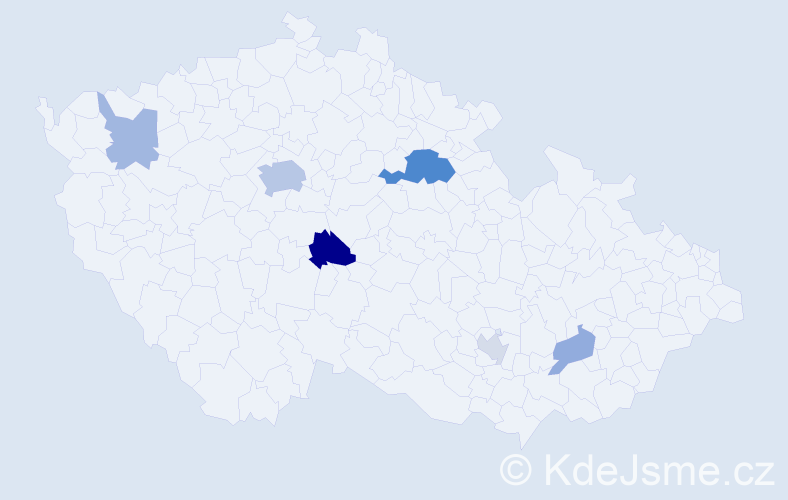 Příjmení: 'Krigl', počet výskytů 15 v celé ČR