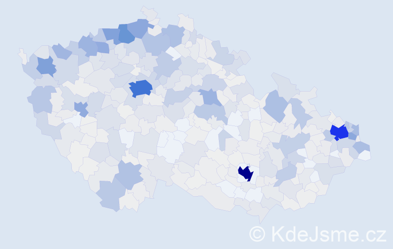 Příjmení: 'Horváthová', počet výskytů 4223 v celé ČR